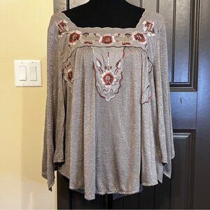FREE PEOPLE Boho Pheasant Top, Size Medium
